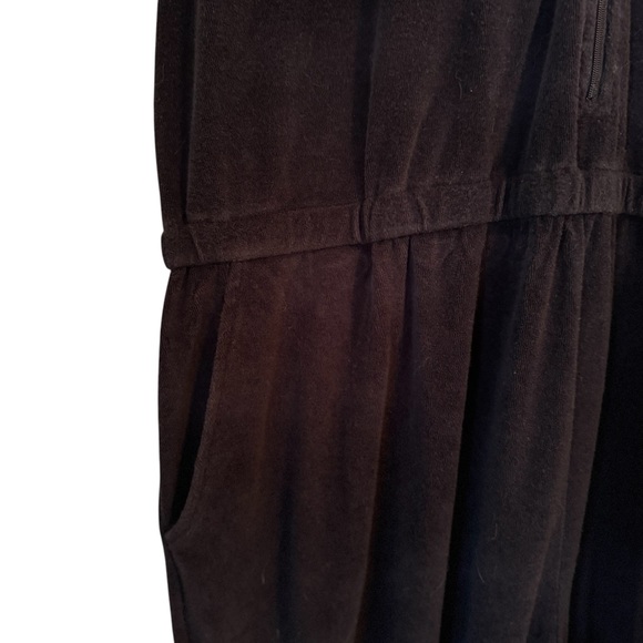 d&co Active Black Terry Cloth Hooded Jumper Romper Womens XL Short Sleeve Zip - Picture 5 of 10